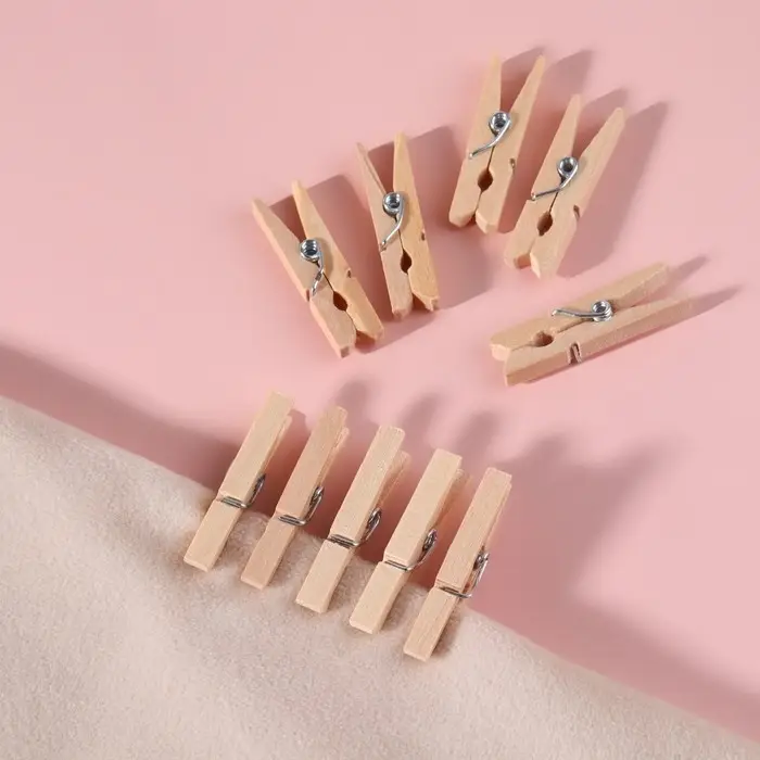 Прищепки для шитья, 3×0.5×0.3 см, 10 шт., бежевые Прищепки для шитья, 3×0.5×0.3 см, 10 шт., бежевые