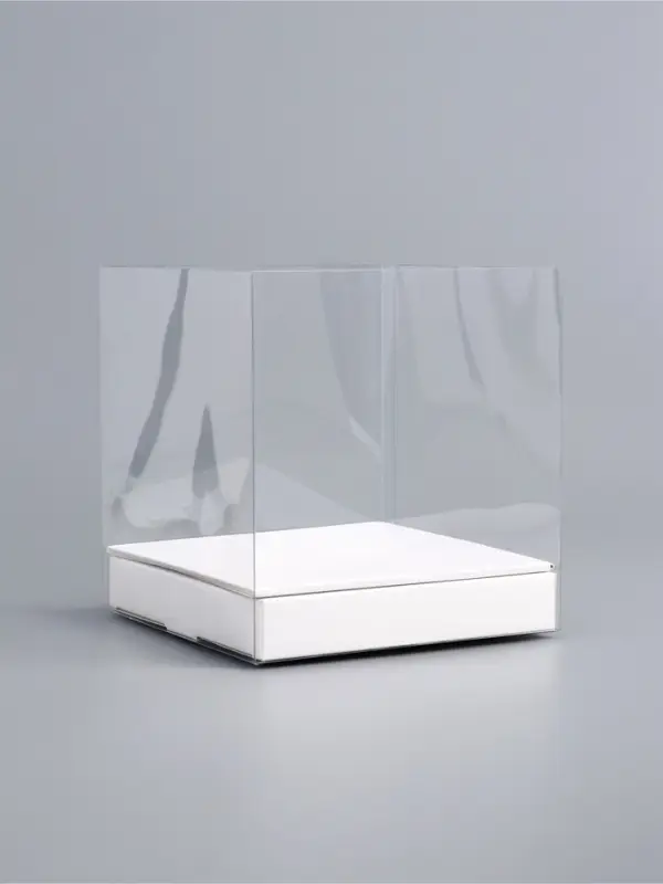 Коробка под бенто - торт с ленточками, золотая, 15.5&times;15.5&times;16 см