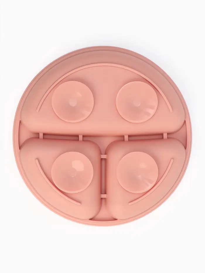 Тарелка детская секционная, 3 секции, розовый, Mum&Baby Тарелка детская секционная, 3 секции, розовый, Mum&Baby