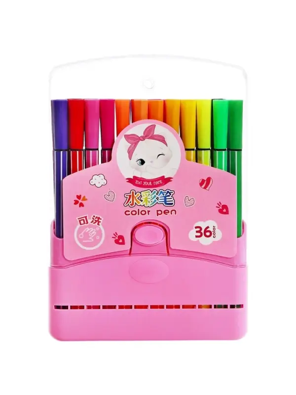 Фломастеры, 36 цветов, в пластиковом пенале, вентилируемый колпачок, МИКС Фломастеры, 36 цветов, в пластиковом пенале, вентилируемый колпачок, МИКС