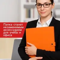 Папка-картотека на кнопке А4, ErichKrause Matt Neon, с 4 отделениями, пластик, микс