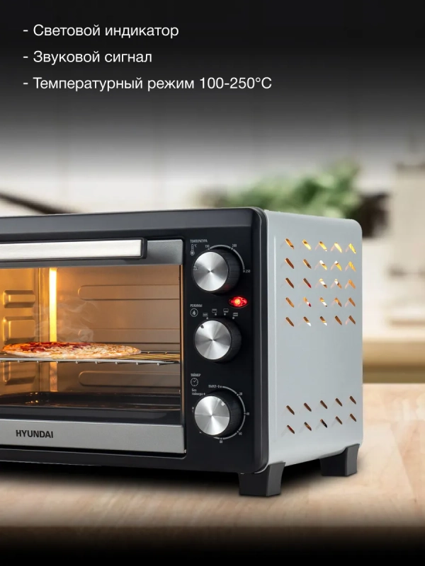 Мини-печь MIO-HY072 23л. 1500Вт серебристый-черный Мини-печь MIO-HY072 23л. 1500Вт серебристый-черный