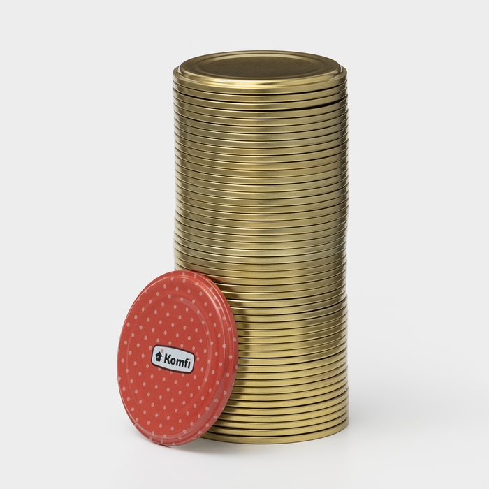 Набор крышек СКО-82 мм «Komfi», металл, 50 шт Набор крышек СКО-82 мм «Komfi», металл, 50 шт