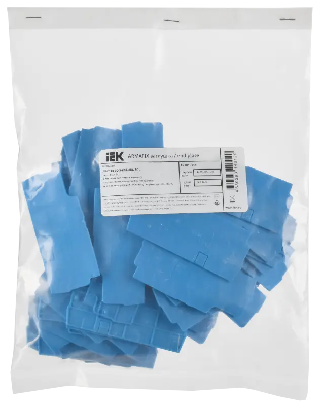 ARMAFIX Заглушка EPCX4-3 BU для колодки клеммной CP/CX4-3 синяя IEK