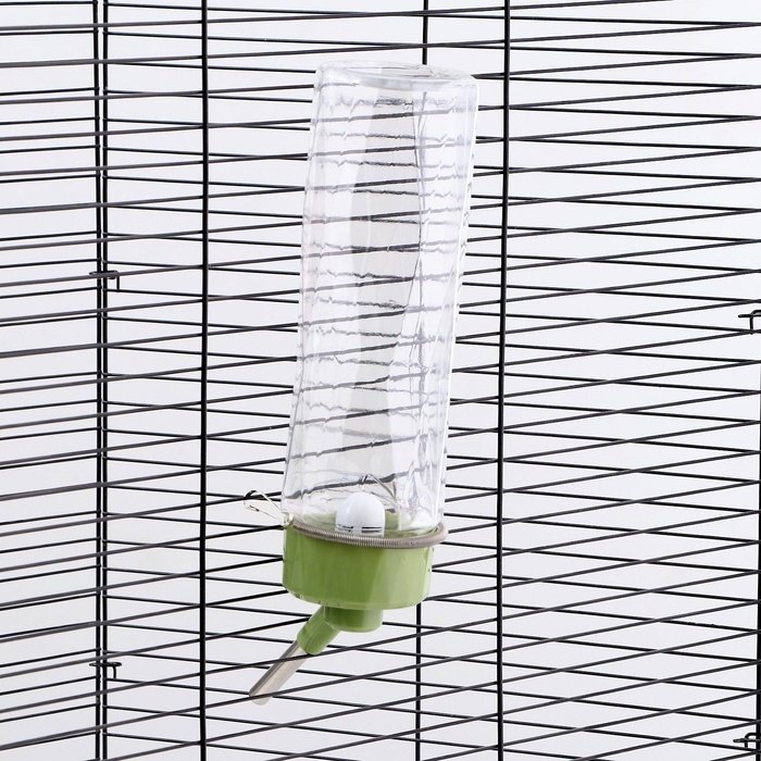 Поилка для животных, 750 мл, крепление-пружинка, и два сменных фильтра, зелёная Поилка для животных, 750 мл, крепление-пружинка, и два сменных фильтра, зелёная