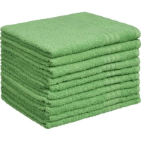 Набор полотенец махровых Luscan/бордюр 400г/м2, 50х90 салат, 10шт/уп