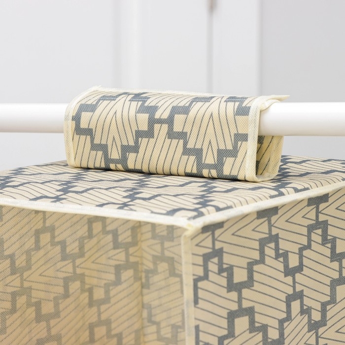 Органайзер подвесной Доляна «Гэтс», 4 отделения, 30×30×80 см, цвет бежевый Органайзер подвесной Доляна «Гэтс», 4 отделения, 30×30×80 см, цвет бежевый