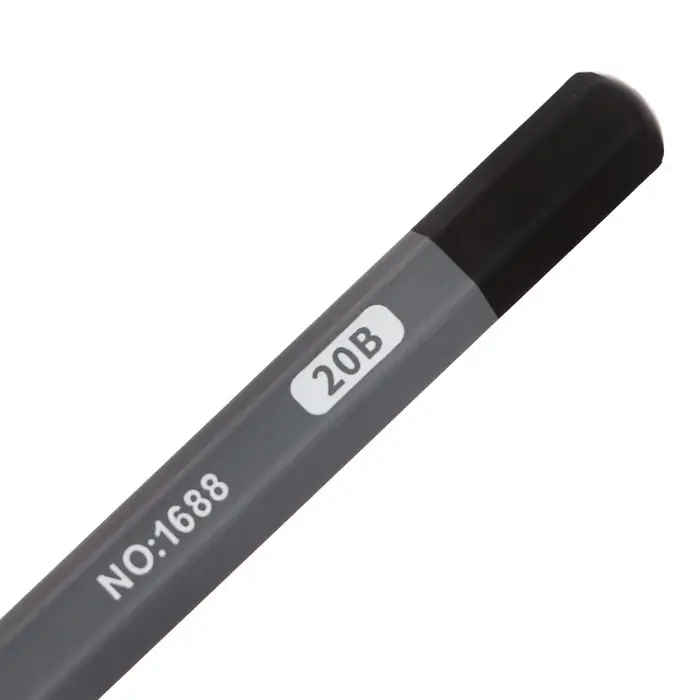 Карандаш угольный чёрный 20 В, корпус темно-серый