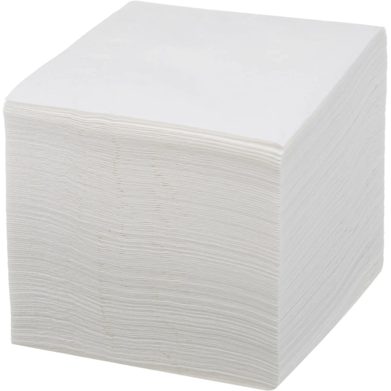 Салфетки бумажные 24х24см белые целл 2сл 250шт/уп