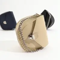 Сумка женская мессенджер TEXTURA на клапане, 17&times;10&times;18 см, бежевая