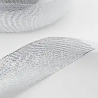 Лента парчовая, 50 мм, 23&plusmn;1 м, цвет серебряный