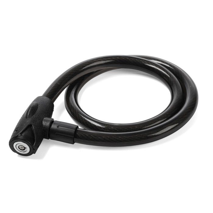 Замок навесной велосипедный ТУНДРА, 23х1200 мм, специальный ключ с пластиковой ручкой Замок навесной велосипедный ТУНДРА, 23х1200 мм, специальный ключ с пластиковой ручкой