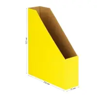 Накопитель-лоток архивный, микрогофрокартон, 75 мм, желтый