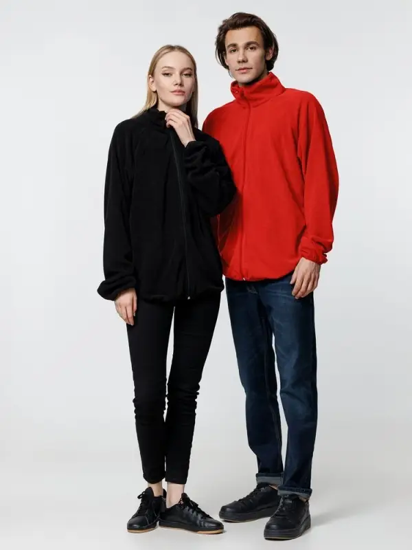 Куртка флисовая унисекс Fliska, красная, размер M/L Куртка флисовая унисекс Fliska, красная, размер M/L