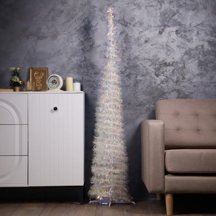 Фигура из мишуры  Фигура из мишуры "Волшебная елка" 120х40 см, Т/БЕЛЫЙ