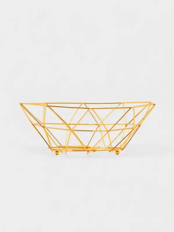 Ваза для фруктов Ваза для фруктов "Геометрия Голд" 25.5*27*10 см, цвет золотой