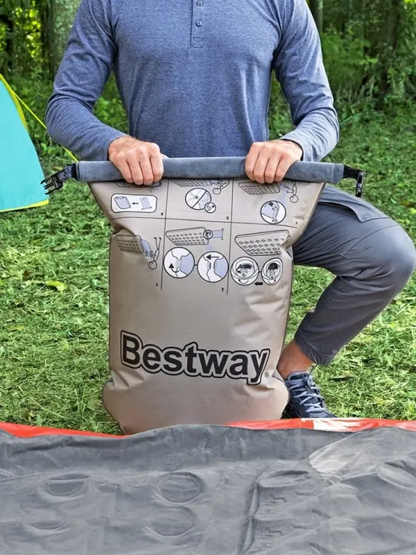 Матрас надувной Roll & Relax, 203&times;152&times;22 см, двуспальный, 67703 Bestway