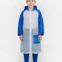 Дождевик детский &laquo;Гуляем под дождём&raquo;, рост 116-134 см, ЭВА 85 г, голубой