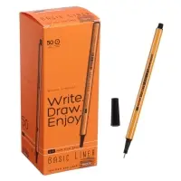 Ручка капиллярная BrunoVisconti. Basic FINELINER, чёрный стержень, узел 0.4 мм