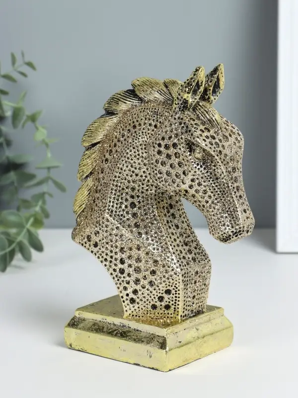 Сувенир полистоун бюст "Голова коня" 14х7х20 см
