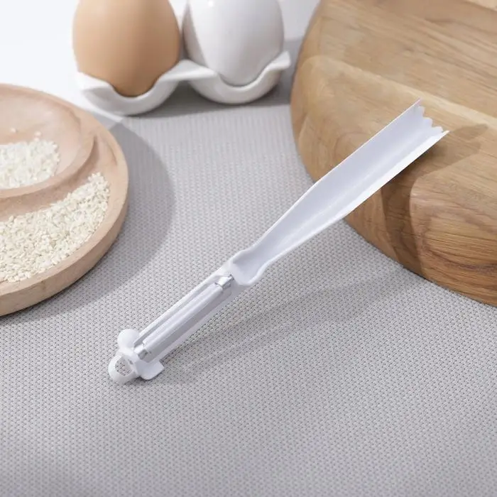 Овощечистка прямая, пластик ABC, 18 см, белая