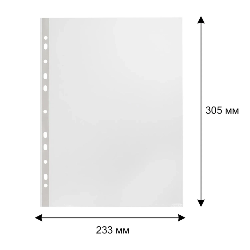 Файл-вкладыш А4, 45мкм, Элементари, рифленый, 100шт/уп