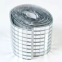 Зеркальная мозаика, самоклеящаяся, 4 см &times; 1 м, серебро