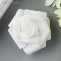 Розочка из фоамирана, белая d-4 см Розочка из фоамирана, белая d-4 см