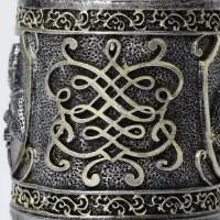 Кружка средневековая &laquo;Рыцарь&raquo;, 400 мл, нержавеющая сталь, серебристая