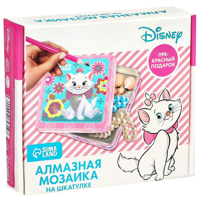 Алмазная мозаика на шкатулке, 14х14 см, Коты Аристократы Алмазная мозаика на шкатулке, 14х14 см, Коты Аристократы