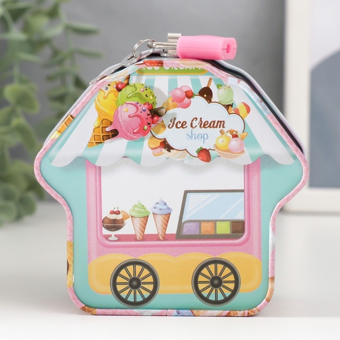 Копилка металл Копилка металл "Киоск с мороженым" МИКС 9х10х5 см