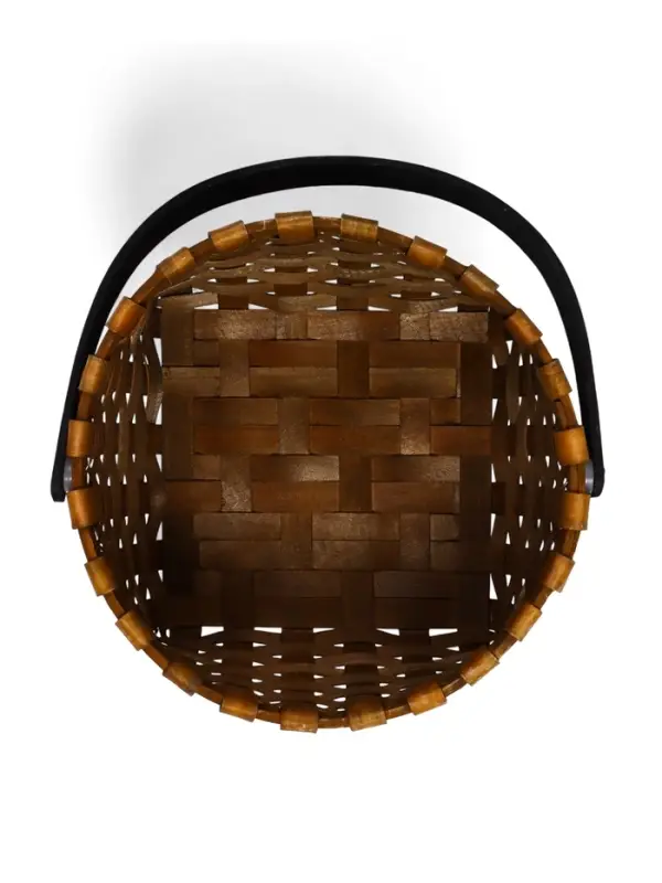 Корзина плетёная для хранения, 22&times;15&times;12 см, ручка h=14 см, секвойя, коричневая