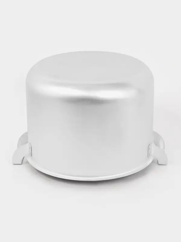 Кастрюля, 10 л, d=26 см, металлические ручки и крышка, листовой алюминий 1.5 мм, серебристая