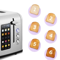 Тостер для хлеба с поддоном для крошек КТ-6834 - 815 Вт