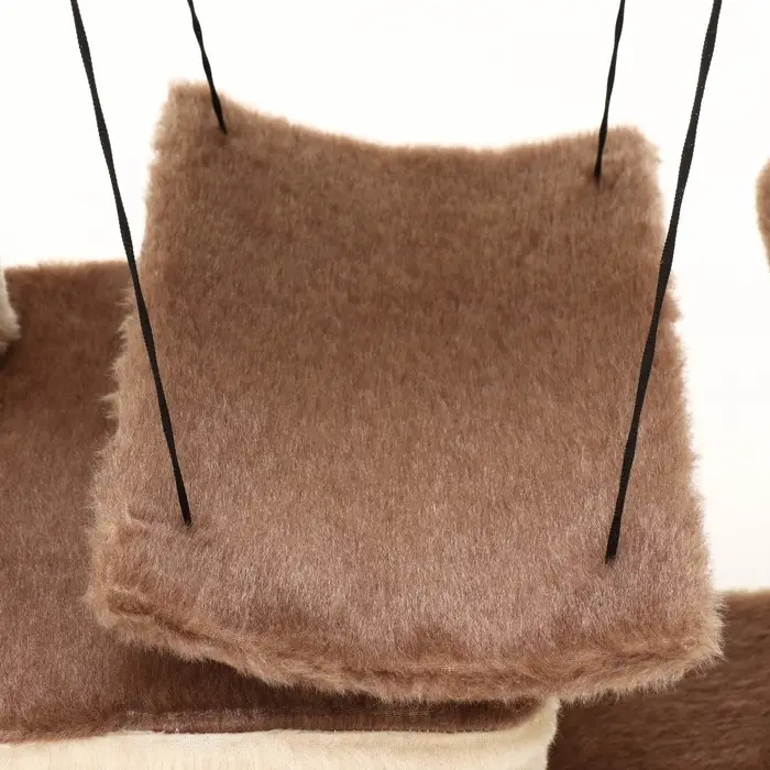 Комплекс для кошек, 33&times;76&times;105 см, разборный, с когтеточкой, с гамаком, бежевый