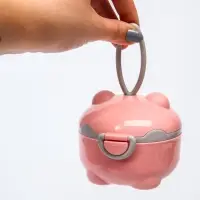 Контейнер для детского питания Мишка 1, 150 мл, розовый