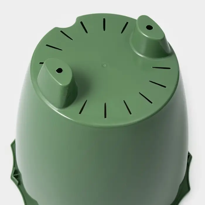 Кашпо для цветов со вставкой &laquo;Флюте&raquo;, 3 л, малахит