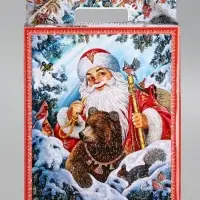 Подарочная новогодняя коробка «Зимняя сказка», для сладких подарков, 16.8×7×25 см