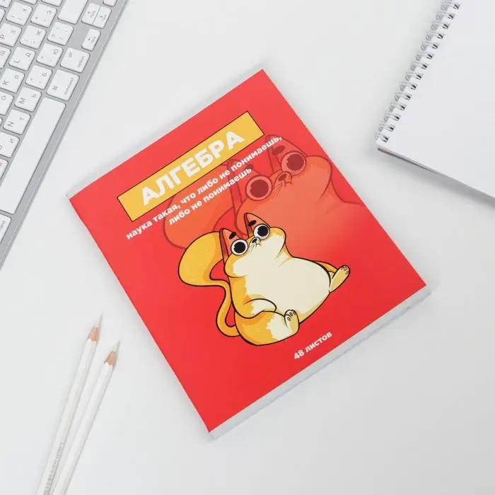 Тетрадь в клетку, предметная, 48 л.,на скрепке, А5 &laquo;ПЕРСОНАЖИ. Алгебра&raquo;