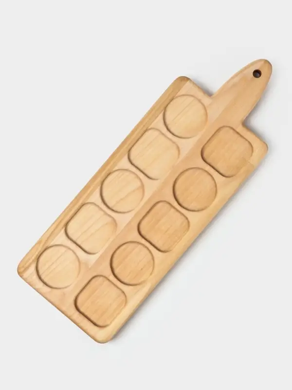 Доска - менажница деревянная для подачи шотов Adelica, на 5 рюмок, 30&times;13&times;1.8 см, берёза