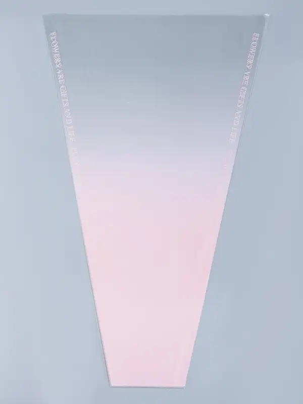 Пакет конус для цветов, &laquo;Переход&raquo;, 30+9.5&times;45 см, розовый