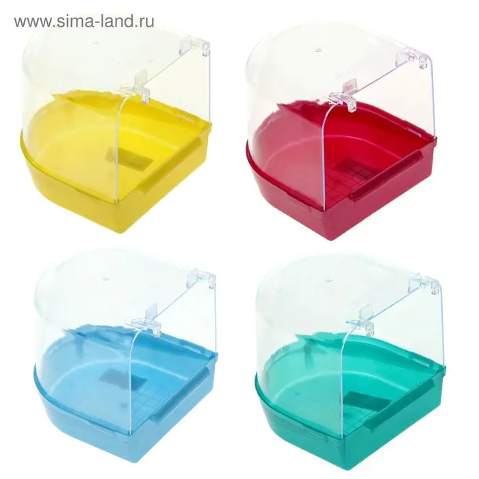 Купалка для птиц, 145&times;136&times;140 мм, пластик, цвет МИКС