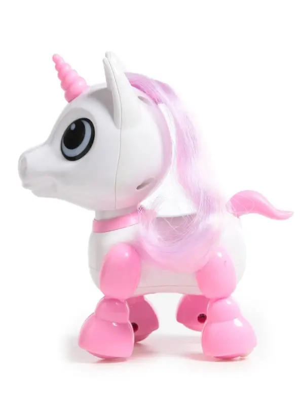 Робот единорог &laquo;Питомец&raquo; IQ BOT, интерактивный: с записью звуков, реагирует на хлопки, звук, свет, на батарейках, розовый