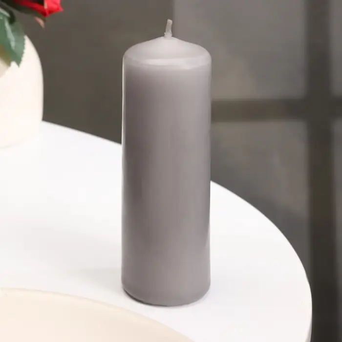 Свеча - цилиндр, 4&times;12 см, 15 ч, дымка