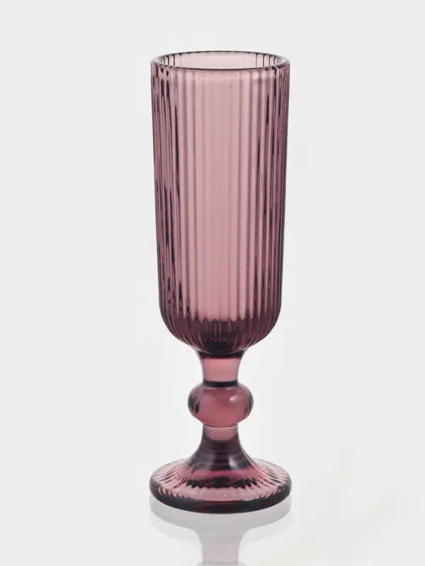 Бокал для шампанского Magistro &laquo;Грани&raquo;, 150 мл, 8&times;14.5 см, стекло, розовый