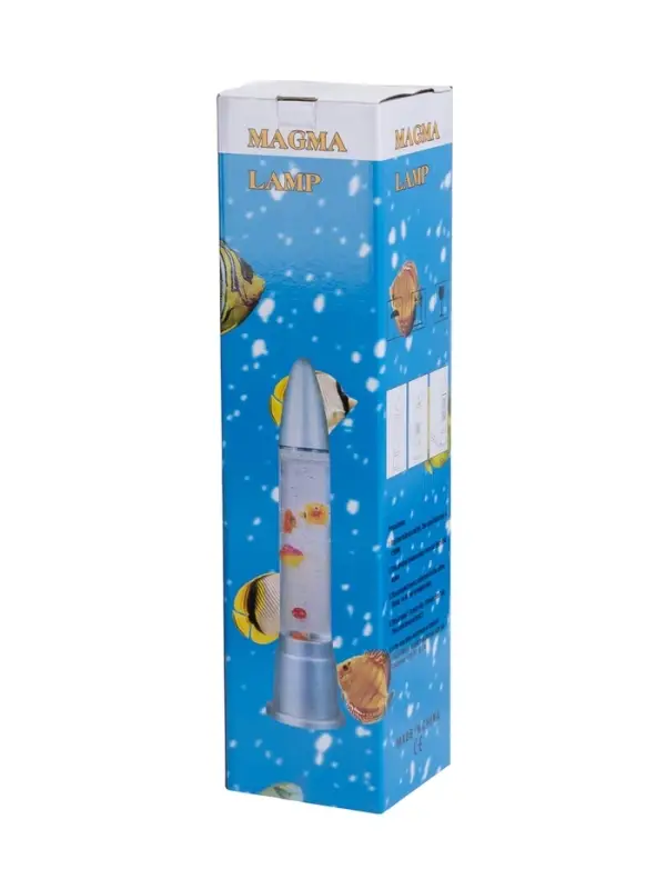 Лава - лампа RISALUX &laquo;Ракета-аквариум&raquo;, подсветка, RGB, от сети 220 В, серебристая, 10&times;10&times;70 см