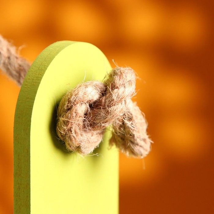 Кашпо деревянное 25.5×15×30 см "Аром", ручка канат, Фисташковый