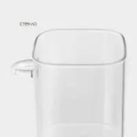 Банка для сыпучих BellaTenero &laquo;Эко&raquo;, 500 мл, 10.5&times;8.2&times;10.5 см, с бамбуковой крышкой и ложкой, стекло, прозрачная