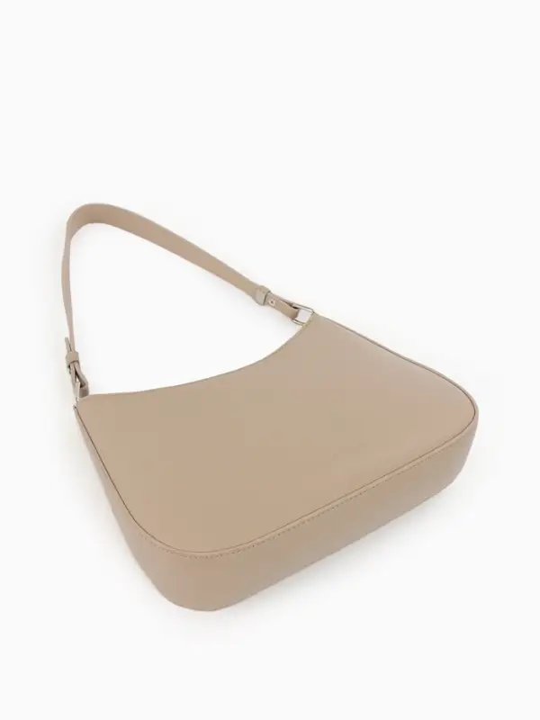 Сумка женская багет TEXTURA на молнии, 28&times;6&times;17 см, бежевая