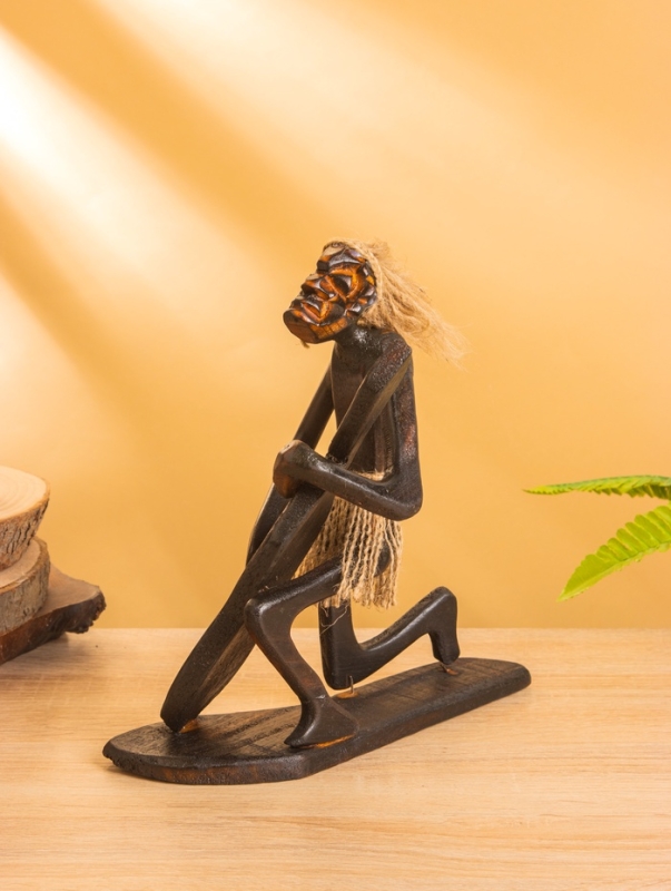 Сувенир Сувенир "Абориген музыкант" дерево, 22х13х23 см